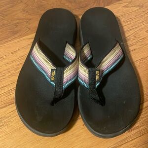 Teva flip flops size 6.